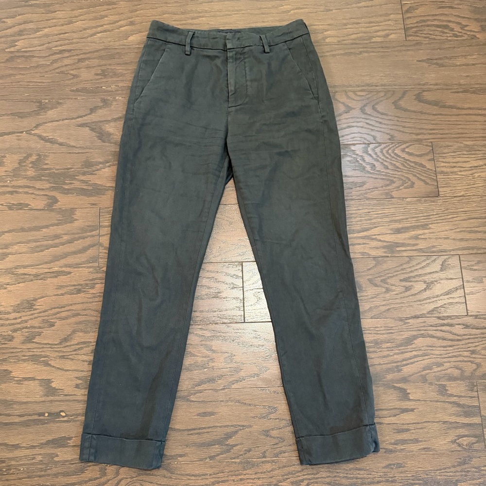 Dondup Italy Women’s Slim Cotton Lyocell Pants Gray Size 26 Cropped